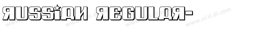 Russian Regular字体转换